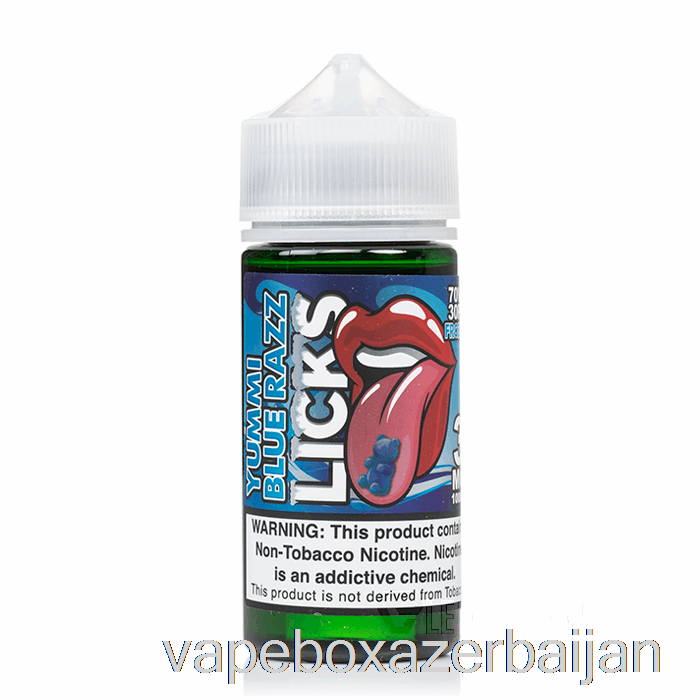 Vape Smoke Frozty Yummi Blue Raspberry - LICKS Roll Upz - 100mL 0mg